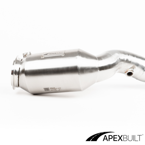 ApexBuilt® BMW G87 M2, G80 M3, & G82/G83 M4 EU5 High-Flow Catted Downpipes (S58, 2021+)