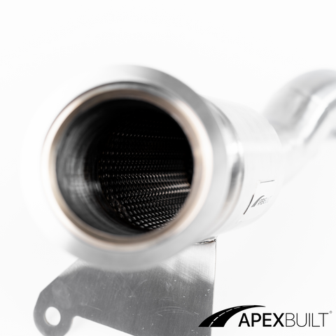 ApexBuilt® Ferrari 458 Italia, 458 Speciale, & 458 Spyder Resonated Race Downpipes (4.5L V8, 2010-2015)