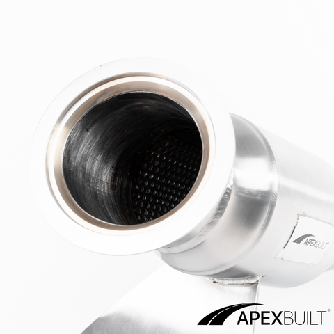 ApexBuilt® Ferrari 458 Italia, 458 Speciale, & 458 Spyder Resonated Race Downpipes (4.5L V8, 2010-2015)