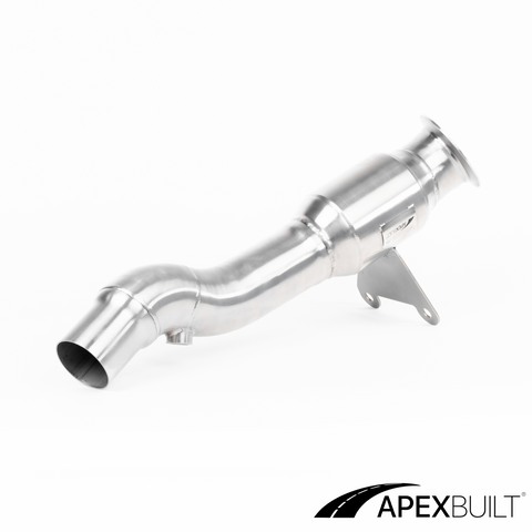 ApexBuilt® Ferrari 458 Italia, 458 Speciale, & 458 Spyder Resonated Race Downpipes (4.5L V8, 2010-2015)