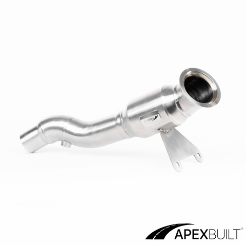 ApexBuilt® Ferrari 458 Italia, 458 Speciale, & 458 Spyder Resonated Race Downpipes (4.5L V8, 2010-2015)