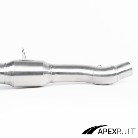 ApexBuilt® Ferrari 458 Italia, 458 Speciale, & 458 Spyder Resonated Race Downpipes (4.5L V8, 2010-2015)