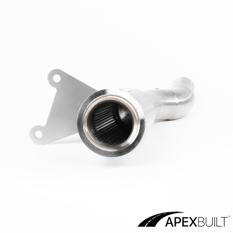 ApexBuilt® Ferrari 458 Italia, 458 Speciale, & 458 Spyder Resonated Race Downpipes (4.5L V8, 2010-2015)