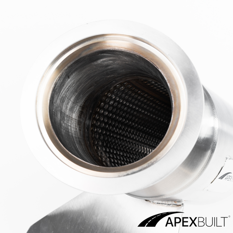 ApexBuilt® Ferrari 458 Italia, 458 Speciale, & 458 Spyder Resonated Race Downpipes (4.5L V8, 2010-2015)