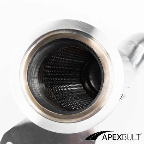 ApexBuilt® Ferrari 458 Italia, 458 Speciale, & 458 Spyder Resonated Race Downpipes (4.5L V8, 2010-2015)