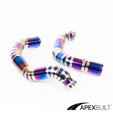 ApexBuilt® BMW F87 M2C, F80 M3, & F82/F83 M4 Titanium Charge Pipe Kit (S55, 2015-20)