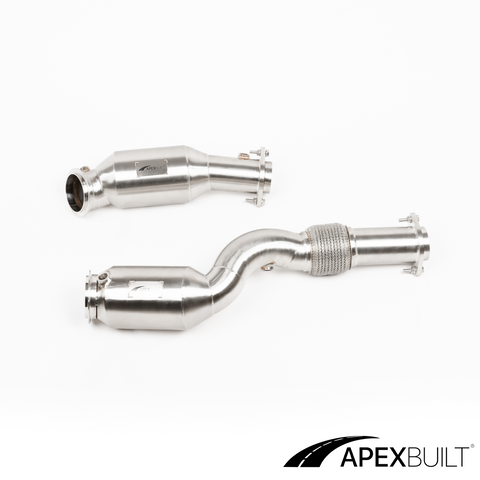 ApexBuilt® BMW G87 M2, G80 M3, & G82/G83 M4 EU5 High-Flow Catted Downpipes (S58, 2021+)