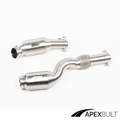 ApexBuilt® BMW G87 M2, G80 M3, & G82/G83 M4 EU5 High-Flow Catted Downpipes (S58, 2021+)