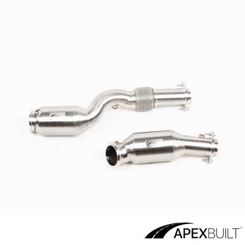 ApexBuilt® BMW G87 M2, G80 M3, & G82/G83 M4 EU5 High-Flow Catted Downpipes (S58, 2021+)