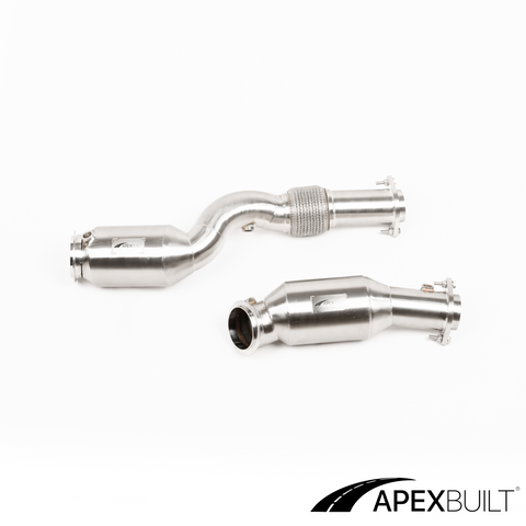 ApexBuilt® BMW G87 M2, G80 M3, & G82/G83 M4 EU5 High-Flow Catted Downpipes (S58, 2021+)