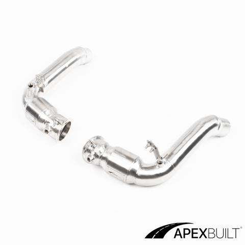 ApexBuilt® BMW F10 M5 & F06/F12/F13 M6 Resonated Race Downpipes (S63TU, 2012-17)