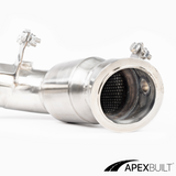 ApexBuilt® BMW F10 M5 & F06/F12/F13 M6 Resonated Race Downpipes (S63TU, 2012-17)