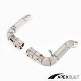 ApexBuilt® BMW F10 M5 & F06/F12/F13 M6 V4 Race Downpipes (S63TU, 2012-17)