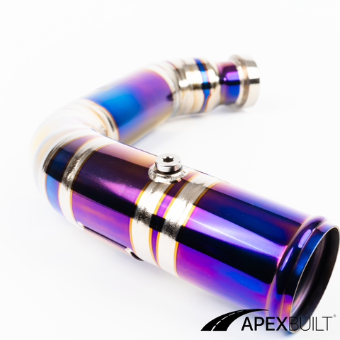 ApexBuilt® BMW F87 M2C, F80 M3, & F82/F83 M4 Titanium Charge Pipe Kit (S55, 2015-20)