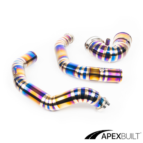 ApexBuilt® BMW F87 M2C, F80 M3, & F82/F83 M4 Titanium Charge Pipe Kit (S55, 2015-20)