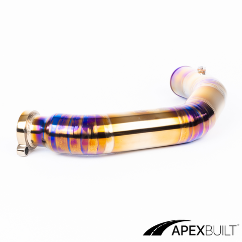 ApexBuilt® BMW F87 M2C, F80 M3, & F82/F83 M4 Titanium Charge Pipe Kit (S55, 2015-20)