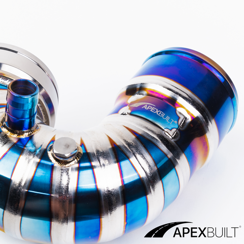 ApexBuilt® BMW F87 M2C, F80 M3, & F82/F83 M4 Titanium Charge Pipe Kit (S55, 2015-20)