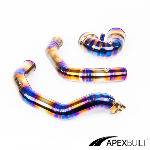 ApexBuilt® BMW F87 M2C, F80 M3, & F82/F83 M4 Titanium Charge Pipe Kit (S55, 2015-20)