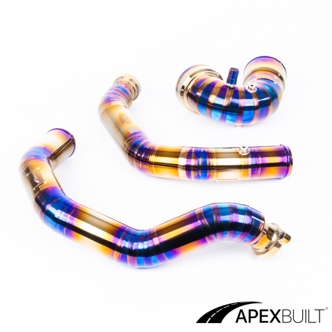 ApexBuilt® BMW F87 M2C, F80 M3, & F82/F83 M4 Titanium Charge Pipe Kit (S55, 2015-20)