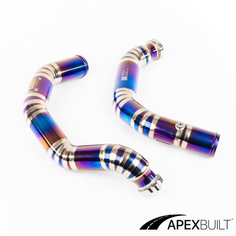 ApexBuilt® BMW F87 M2C, F80 M3, & F82/F83 M4 Titanium Charge Pipe Kit (S55, 2015-20)