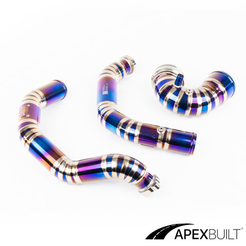 ApexBuilt® BMW F87 M2C, F80 M3, & F82/F83 M4 Titanium Charge Pipe Kit (S55, 2015-20)