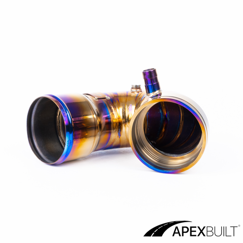 ApexBuilt® BMW F87 M2C, F80 M3, & F82/F83 M4 Titanium Charge Pipe Kit (S55, 2015-20)