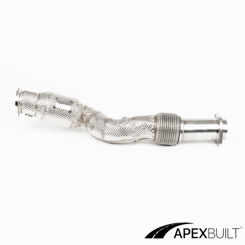 ApexBuilt® BMW G87 M2, G80 M3, & G82/G83 M4 Resonated Race Downpipes (S58, 2021+)