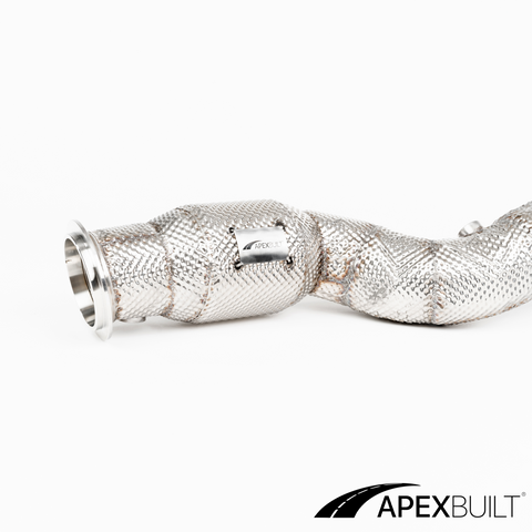 ApexBuilt® BMW G87 M2, G80 M3, & G82/G83 M4 Resonated Race Downpipes (S58, 2021+)