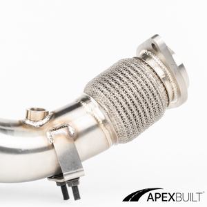 ApexBuilt® BMW F97 X3M & F98 X4M GESI High-Flow Catted Downpipes (S58, 2021+)