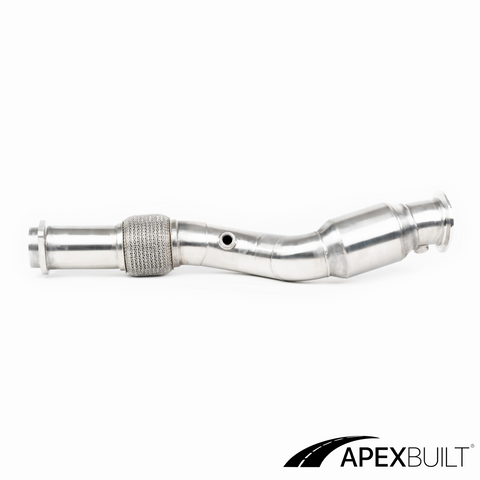 ApexBuilt® BMW G87 M2, G80 M3, & G82/G83 M4 Resonated Race Downpipes (S58, 2021+)