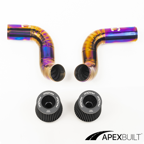 ApexBuilt® BMW F10 M5/F12 M6 Kit de admisión de montaje frontal de titanio (S63TU, 2012-17)