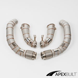 ApexBuilt® BMW F90 M5 & F92/F93 M8 Race Downpipes (S63R, 2018+)