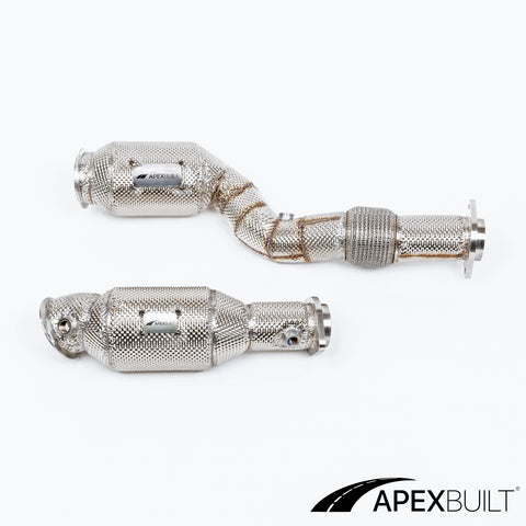 ApexBuilt® BMW G80 M3 & G82 M4 S58 Tubos de bajada catted de alto flujo (2021+)