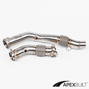 ApexBuilt® BMW F87 M2C, F80 M3, & F82/F83 M4 Race Downpipes (S55, 2015-20)