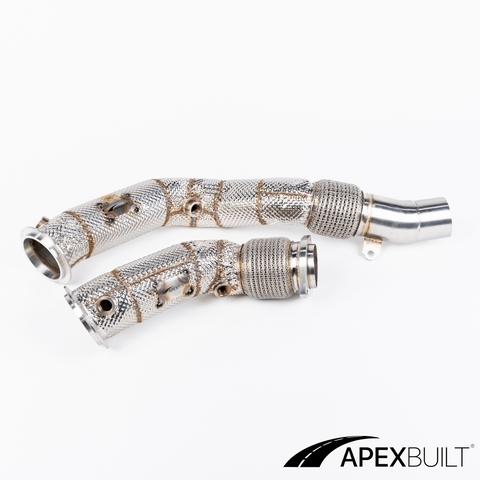 ApexBuilt® BMW F80 M3/F8X M4 Catless Race Downpipes (S55, 2015-18)