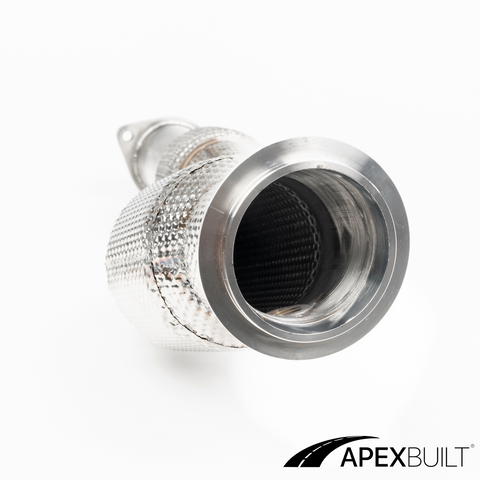 ApexBuilt® BMW G87 M2, G80 M3, & G82/G83 M4 Resonated Race Downpipes (S58, 2021+)