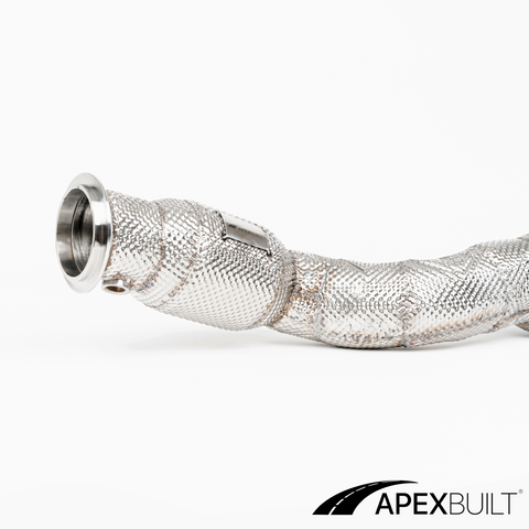 ApexBuilt® BMW G87 M2, G80 M3, & G82/G83 M4 Resonated Race Downpipes (S58, 2021+)