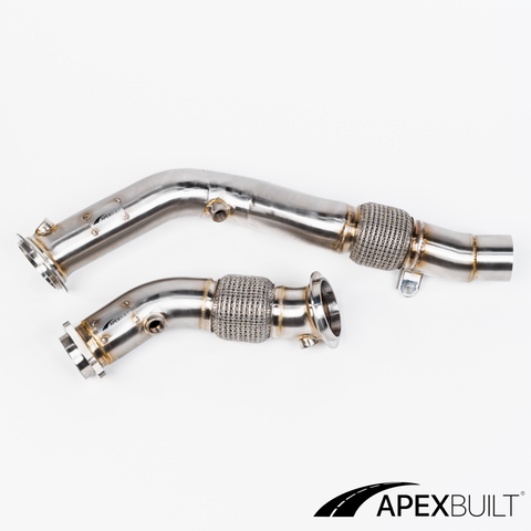 ApexBuilt® BMW F80 M3/F8X M4 Catless Race Downpipes (S55, 2015-18)