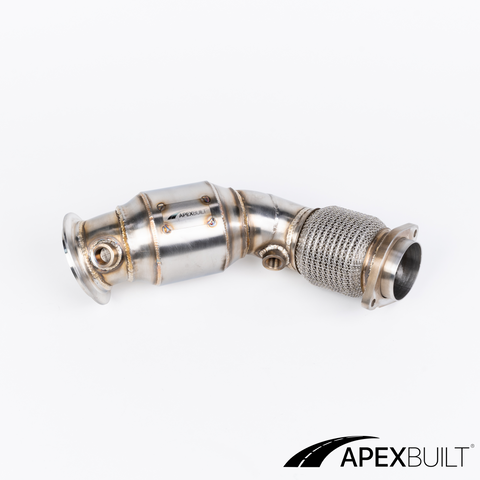 ApexBuilt® BMW F87 M2C, F80 M3, & F82/F83 M4 Resonated Race Downpipes (S55, 2015-20)