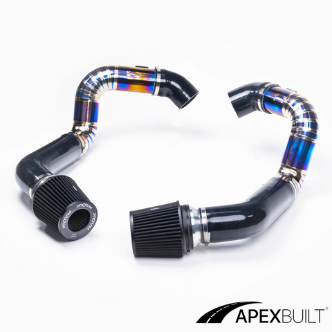 ApexBuilt® BMW F10 M5/F12 M6 Kit de admisión de montaje frontal de titanio (S63TU, 2012-17)