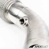 ApexBuilt® G87 M2, G80 M3, & G82/G83 M4 Resonated Mini-Cat Downpipes (S58, 2021+)