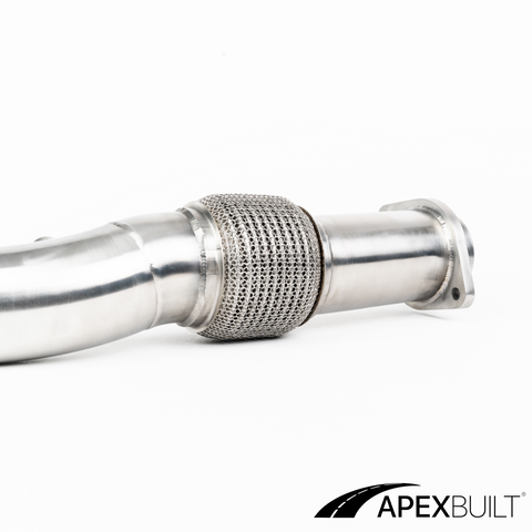 ApexBuilt® BMW G87 M2, G80 M3, & G82/G83 M4 Resonated Race Downpipes (S58, 2021+)