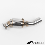 ApexBuilt® BMW F10 N55 High-Flow Catted Downpipe (PWG/3.5") - ApexBuilt, Inc.