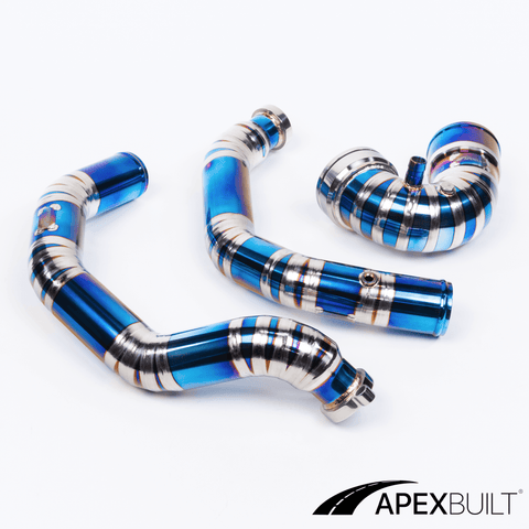 ApexBuilt® BMW F8X M3/M4 S55 Titanium Charge Pipe Kit (2015-18) - ApexBuilt, Inc.