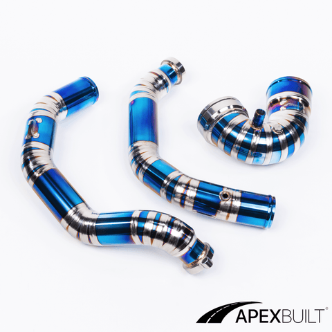 ApexBuilt® BMW F8X M3/M4 S55 Titanium Charge Pipe Kit (2015-18) - ApexBuilt, Inc.