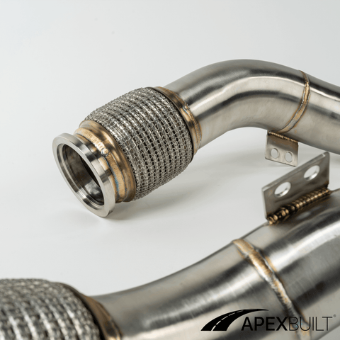 ApexBuilt BMW F90 M5 & F9X M8 Primary + Secondary Catless Race Downpipes - ApexBuilt, Inc.