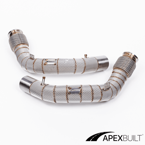 ApexBuilt® BMW F95 X5M & F96 X6M Catless Race Downpipes (S63R, 2020+) - ApexBuilt, Inc.