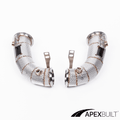 ApexBuilt® BMW F95 X5M & F96 X6M Catless Race Downpipes (S63R, 2020+) - ApexBuilt, Inc.