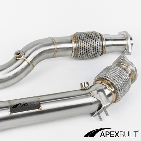 ApexBuilt® BMW F9X X3M/X4M Catless Race Downpipes - ApexBuilt, Inc.