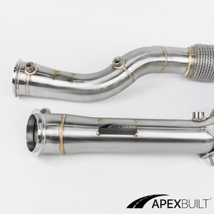 ApexBuilt® BMW F9X X3M/X4M Catless Race Downpipes - ApexBuilt, Inc.